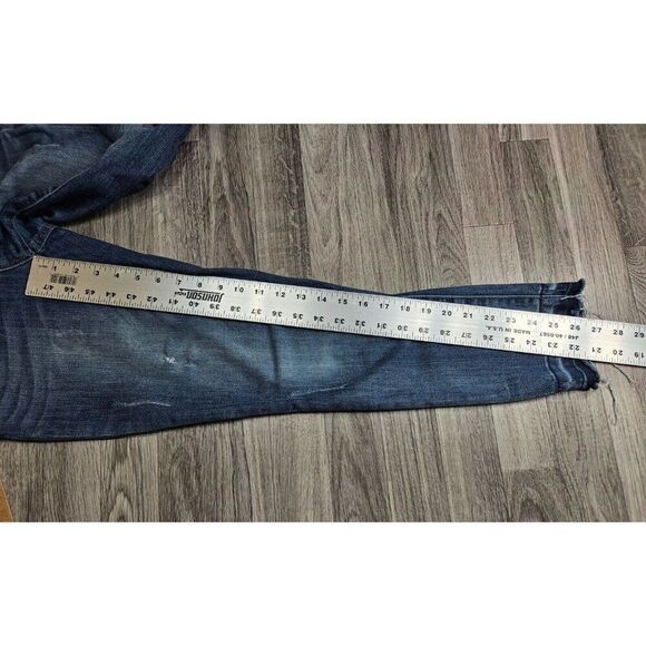 (3/$35) The Limited Size 2 R Distressed Whiskered Fringe Hem Ankle Skinny Jeans - Picture 9 of 11